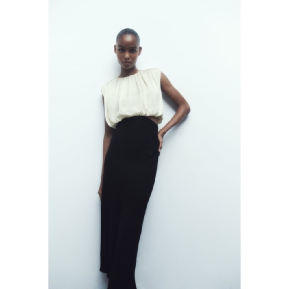Zara Cutout Midi Dress NWT